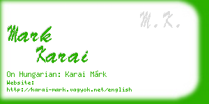 mark karai business card