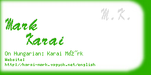 mark karai business card